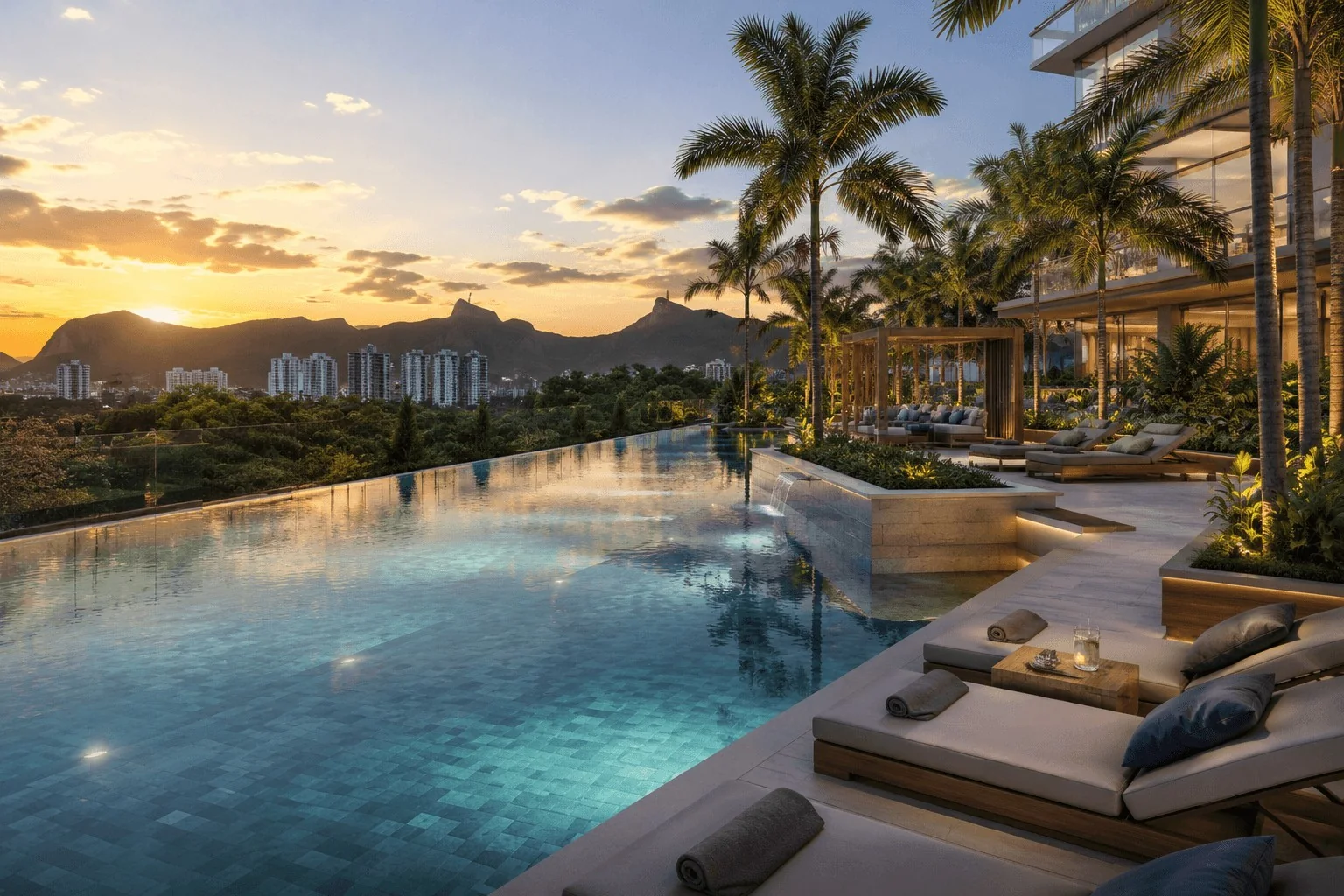 Piscinas e lounges